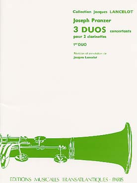 Pranzer J. Trois Duos Concertants Cahier 1 Clarinettes