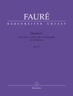 Faure G. Quatuor OP 45 Cordes et Piano
