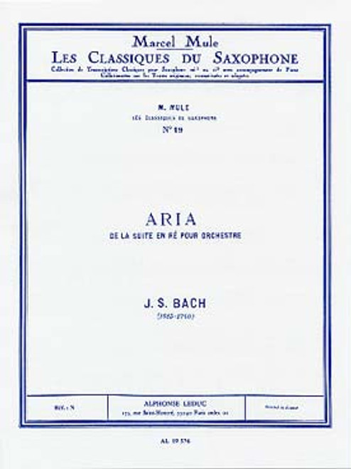 Bach J.s. Aria de la Suite en RE Saxophone