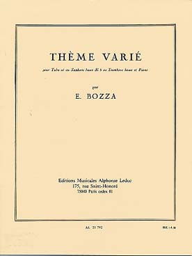 Bozza E. Theme Varie Tuba