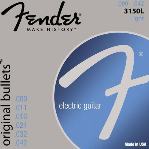 Jeu de Cordes Guitare Fender Original Bullets 3150L Light 09/42 Jeu de Cordes Guitare Fender Original Bullets 3150L Light 09/42