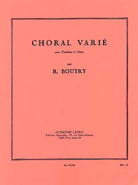 Boutry R. Choral Varie Trombone