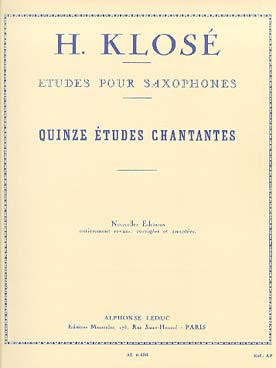 Klose H. Etudes Chantantes Saxo