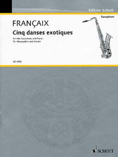 Francaix J. 5 Danses Exotiques Saxo Alto Francaix J. 5 Danses Exotiques Saxo Alto