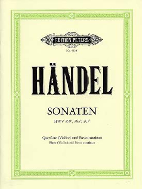 Haendel G.f. Sonates Hwv 359B, 363B, 367B Flute
