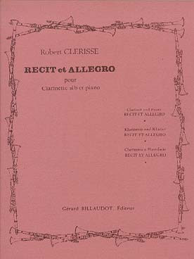 Clerisse R. Recit et Allegro Clarinette