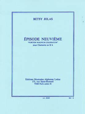 Jolas B. Episode Neuvieme Clarinette