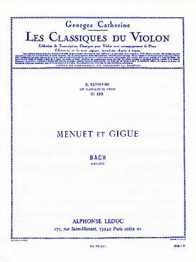 Bach J.s. Menuet et Gigue Violon