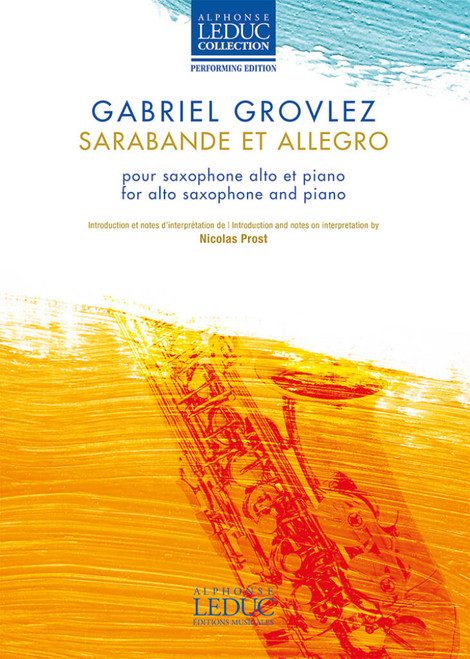 Grovlez G. Sarabande et Allegro Saxo Alto