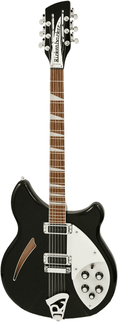 Rickenbacker 36012JG 12 Cordes Noir