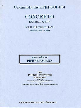 Pergolese G.b. Concerto Sol Majeur Flute