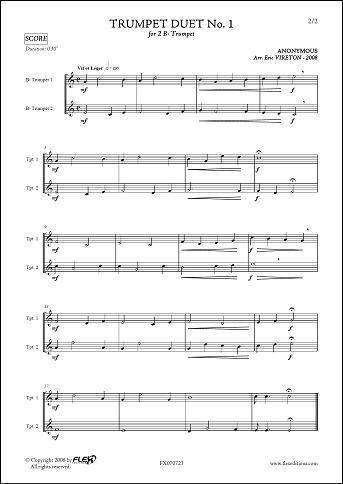 Anonymous Trumpet Duet N°1 Trompettes