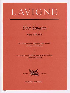 Lavigne P. 6 Sonates OP 2 Vol 1 Flute Alto