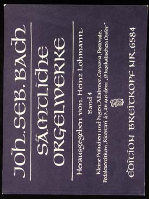 Bach J.s. Oeuvres Completes Vol 4 Orgue