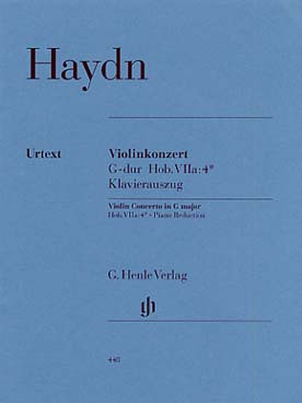 Haydn J. Concerto HOBVIIA:4 Sol Majeur Violon