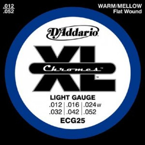 Jeu de Cordes D'addario ECG25 12/52 Filet Plat Jeu de Cordes D'addario ECG25 12/52 Filet Plat