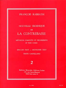 Rabbath F. Nouvelle Technique Vol 2 Contrebasse
