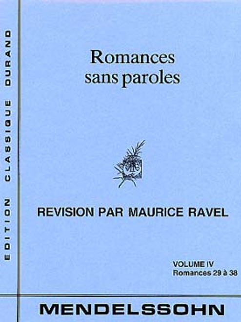 Mendelssohn F. Romances Sans Paroles Vol 4 Piano Mendelssohn F. Romances Sans Paroles Vol 4 Piano