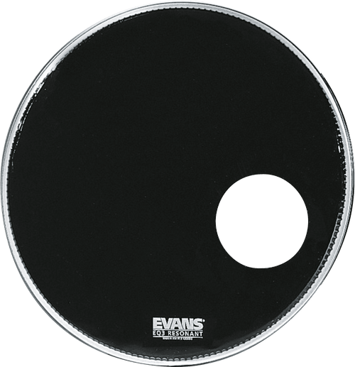 Peaux de Grosse Caisse Evans EQ3 Timbre Noire 22 Percee