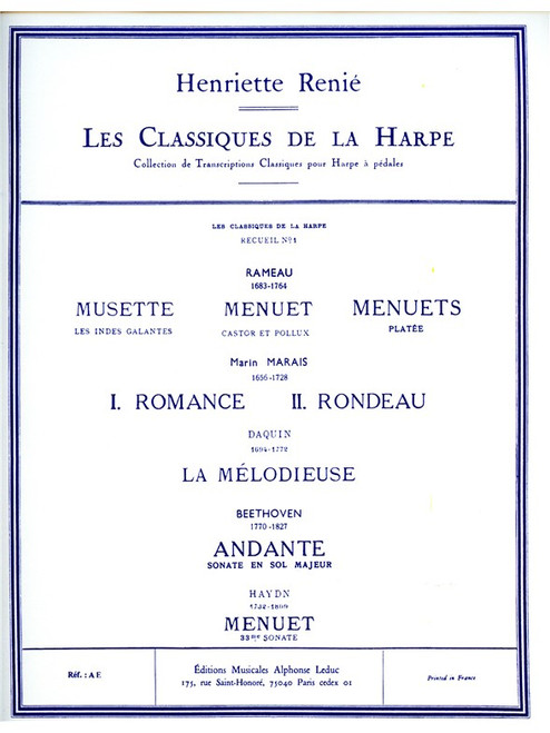 Renie H. Les Classiques de la Harpe Vol 1