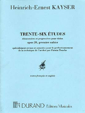 Kayser H.e. Etudes OP 20 Vol 1 Violon