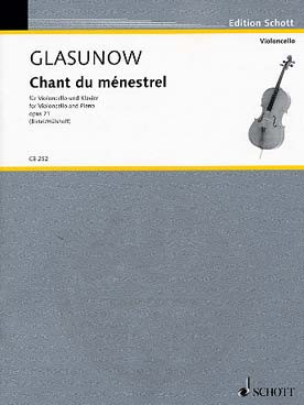 Glazounov A. Chant DU Menestrel Violoncelle