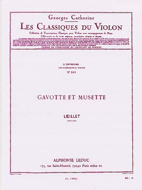 Loeillet de Gant Gavotte et Musette Violon