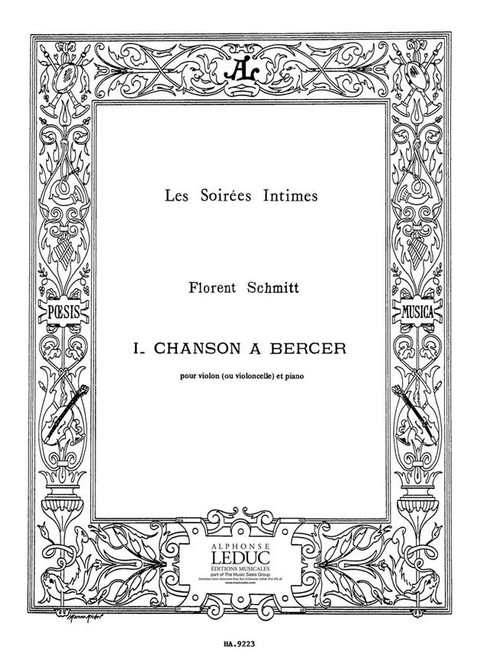 Schmitt F. Chanson A Bercer  Violon