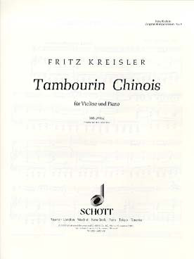 Kreisler F. Tambourin Chinois OP 3 Violon