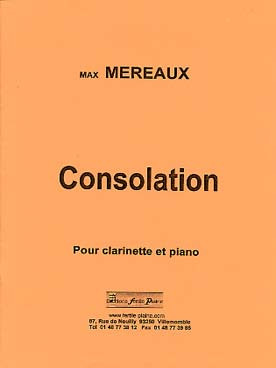 Mereaux M. Consolation Clarinette