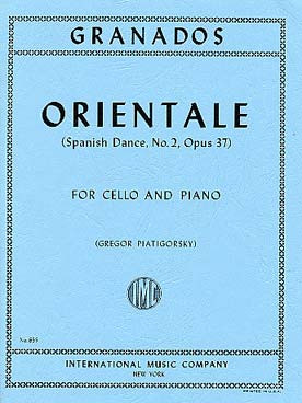 Granados E. Orientale OP 37 Violoncelle