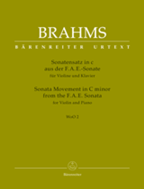 Brahms J. Sonata Movement C Minor Woo 2 Violon Brahms J. Sonata Movement C Minor Woo 2 Violon