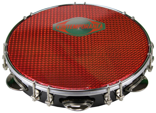 Contemporanea Pandeiro 10" Formica Noir Peau Prismatique Rouge