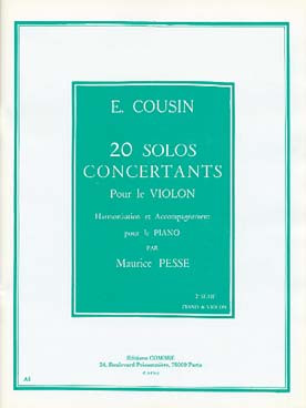 Cousin E. Solos Concertants Vol 2 Violon et Piano