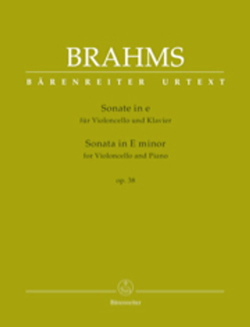 Brahms J. Sonate N°1 OP 38 Violoncelle