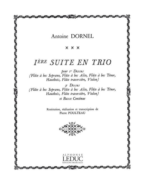 Dornel L.a. 1RE Suite en Trio 2 Flutes A Bec et BC