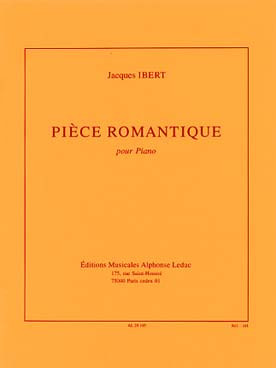 Ibert J. Piece Romantique Piano