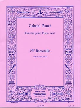 Faure G. Barcarolle OP 41 N°2 Piano