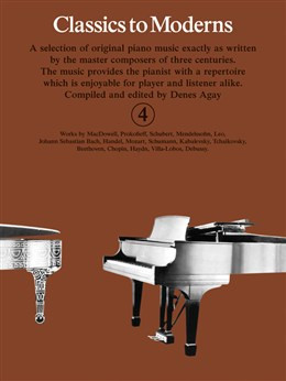 Classics TO Moderns Vol 4 Piano