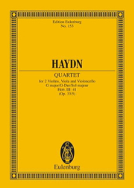 Haydn J. STREICH-QUARTETT G Dur OP 33/5 Conducteur Haydn J. STREICH-QUARTETT G Dur OP 33/5 Conducteur