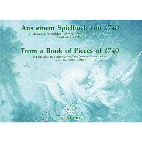 From A Book OF Pieces OF 1740 Flute Soprano