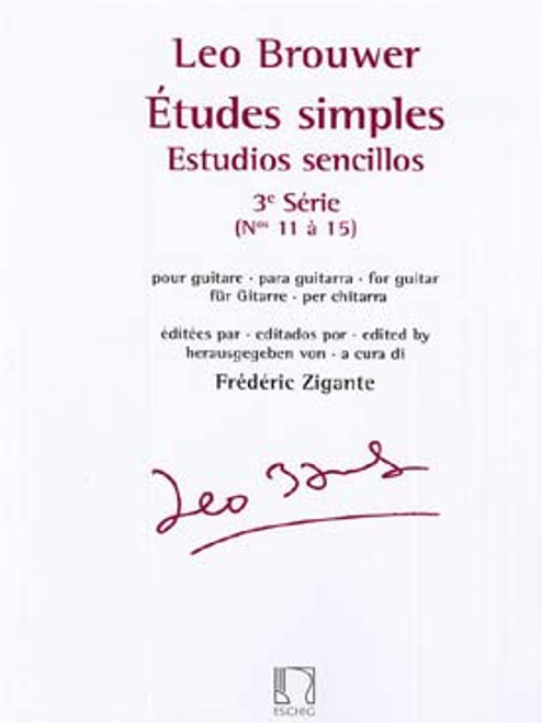 Brouwer L. Etudes Simples 3ME Serie Guitare Brouwer L. Etudes Simples 3ME Serie Guitare