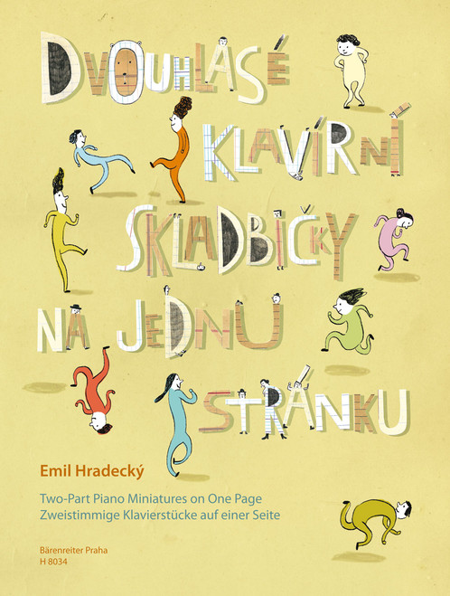 Hradecky E. TWO-PART Piano Miniature ON One Page Piano