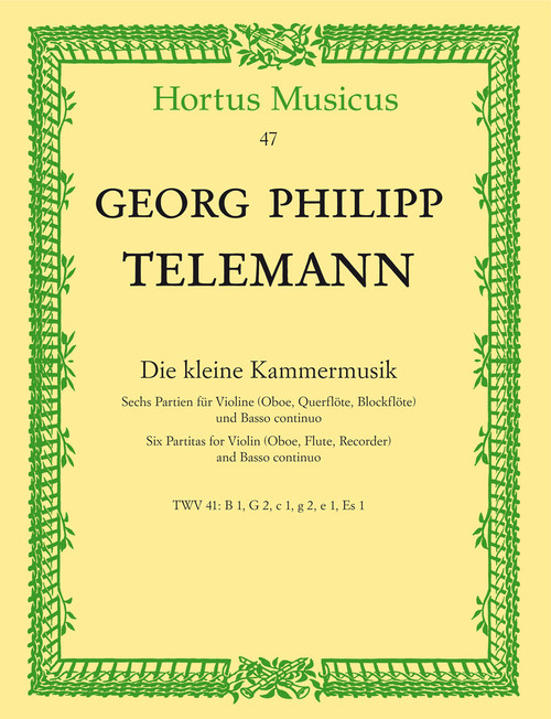 Telemann G.p. Little Chamber Music Flute OU Violon OU Flute A Bec OU Hautbois