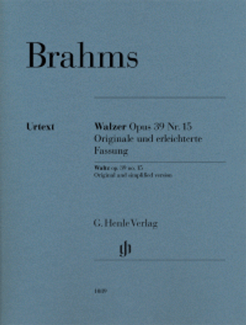 Brahms J. Valse OP 39 N°15 Versions Originale et Facile Piano Brahms J. Valse OP 39 N°15 Versions Originale et Facile Piano