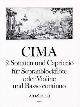 Cima G.p. 2 Sonates et Caprices Flute A Bec OU Violon