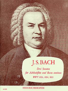 Bach J.s. Sonates Bwv 1033 - 1034 - 1035 Flute A Bec Alto