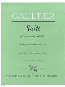 Gaultier P.  Suite MI Mineur Flute A Bec Soprano