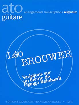 Brouwer L. Variations Sur UN Theme de Django Reinhardt Guitare