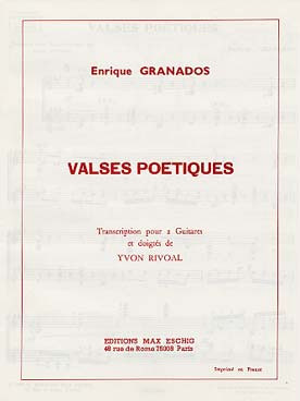 Granados E. Valses Poetiques Guitares